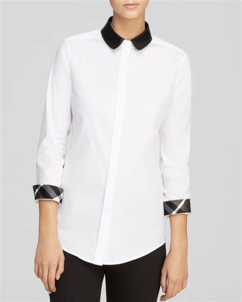 burberry button down white|Burberry button down women's.